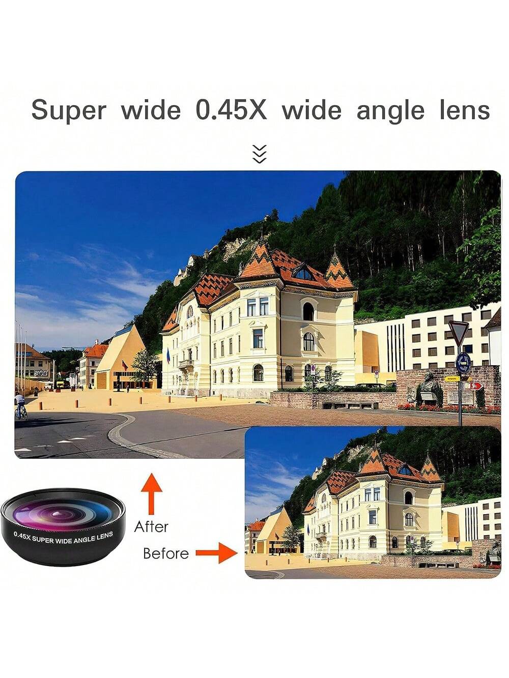 2-In-1 Phone Camera Lens Kit, Includes 0.45X Wide Angle Lens And 12.5X Macro Lens, Compatible With IOS And Android Smartphones & Tablets, Ideal For Summer Vacation, Travel, Creative Photography And Mo