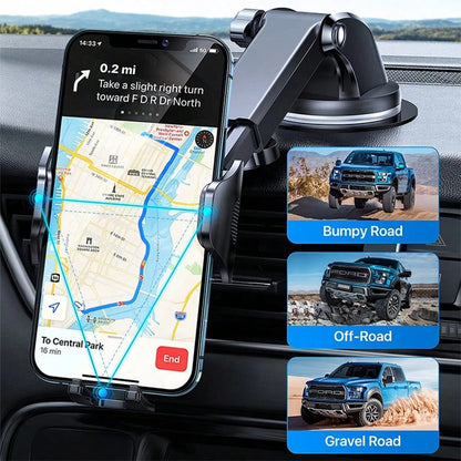 2-In-1 Phone Holder, Car Dashboard Holder, ABS Material, 360 ° Rotation, Universal Compatibility, Adjustable Suction Cup Installation, With Vertical And Horizontal Adjustment, Car Phone Holder.