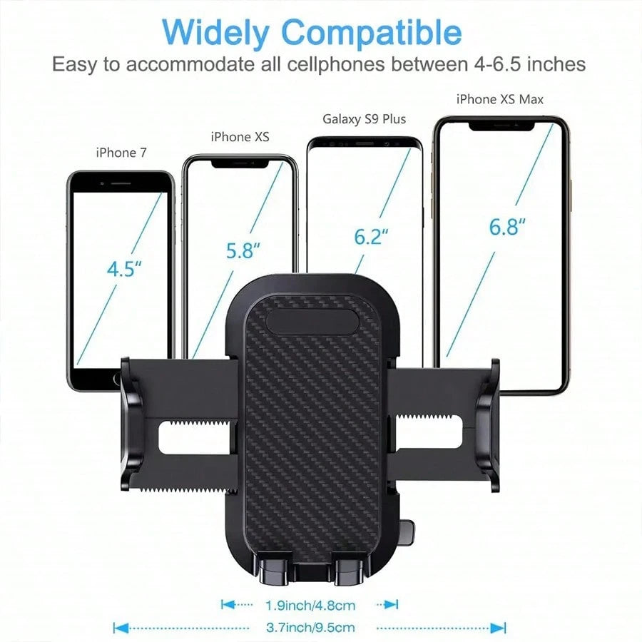 2-In-1 Phone Holder, Car Dashboard Holder, ABS Material, 360 ° Rotation, Universal Compatibility, Adjustable Suction Cup Installation, With Vertical And Horizontal Adjustment, Car Phone Holder.