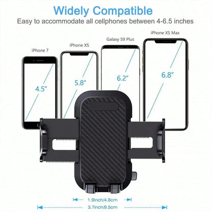 2-In-1 Phone Holder, Car Dashboard Holder, ABS Material, 360 ° Rotation, Universal Compatibility, Adjustable Suction Cup Installation, With Vertical And Horizontal Adjustment, Car Phone Holder.