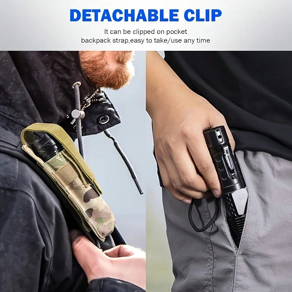 2-Pack USB Rechargeable High Power LED Handheld Flashlights, Work Lights With COB Side Lamp, 7 Modes, Emergency Lighting For Outdoors, Hiking, Camping, Up To 200M Range, For Travel