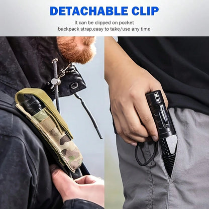 2-Pack USB Rechargeable High Power LED Handheld Flashlights, Work Lights With COB Side Lamp, 7 Modes, Emergency Lighting For Outdoors, Hiking, Camping, Up To 200M Range, For Travel
