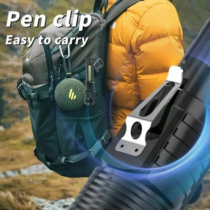 2-Pack USB Rechargeable High Power LED Handheld Flashlights, Work Lights With COB Side Lamp, 7 Modes, Emergency Lighting For Outdoors, Hiking, Camping, Up To 200M Range, For Travel