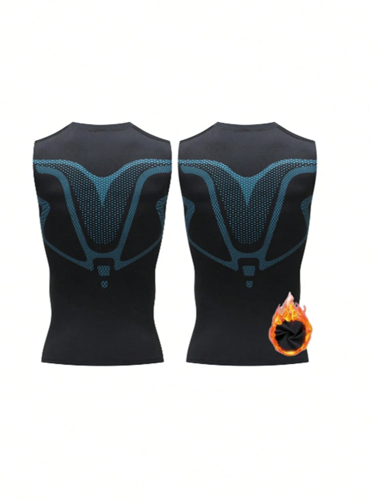 2 Packs Of Men's Thin Fleece Compression Shirts, Shaping Sleeveless Vests, Suitable For Running, Sports And Exercise Base T-Shirts