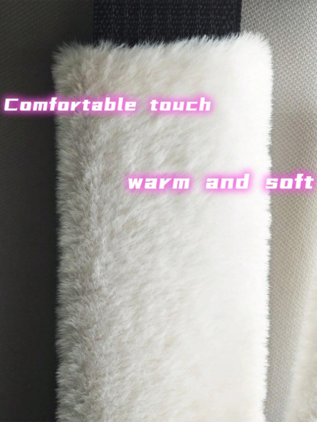 2 Packs Winter Warm Short Plush Shoulder Protectors, Warm Anti-Choke Seatbelt Covers, Car Accessories