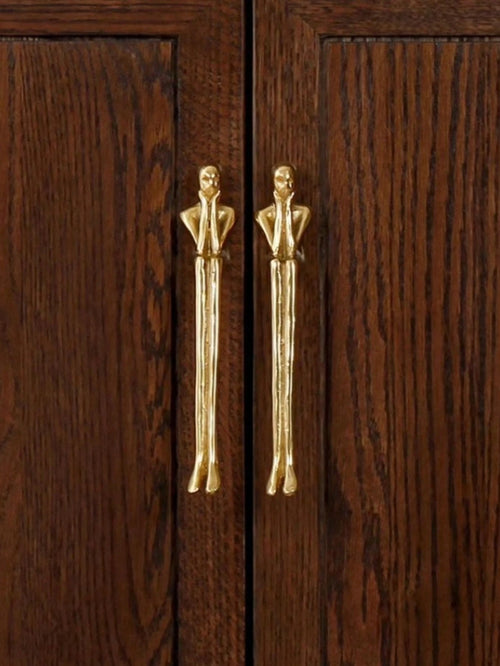 2 Pcs Modern Minimalist Wardrobe Door Cabinet Drawer Small Cabinet Creative Long Handle