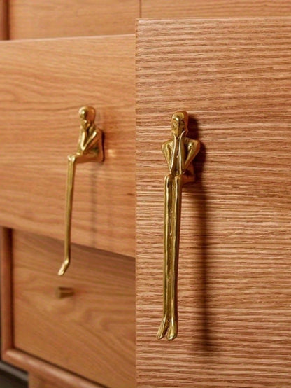 2 Pcs Modern Minimalist Wardrobe Door Cabinet Drawer Small Cabinet Creative Long Handle