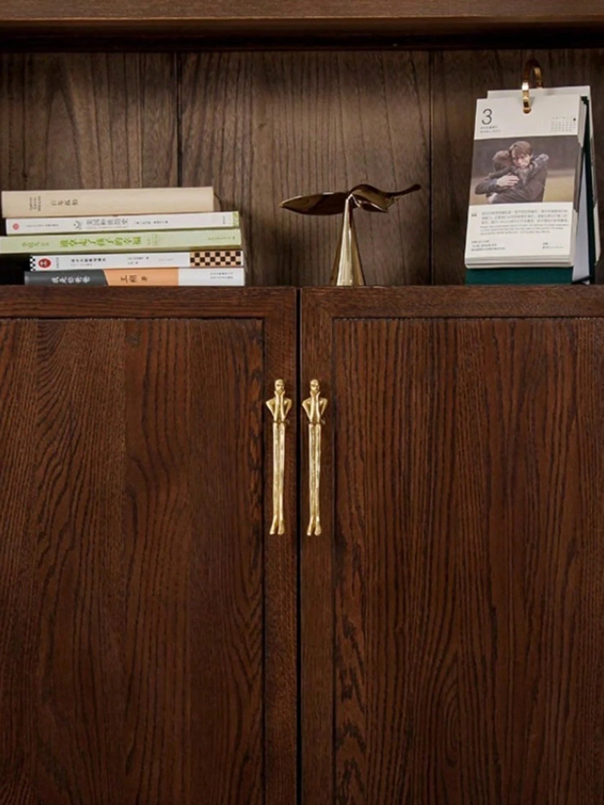 2 Pcs Modern Minimalist Wardrobe Door Cabinet Drawer Small Cabinet Creative Long Handle