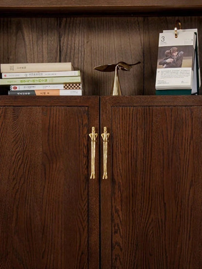 2 Pcs Modern Minimalist Wardrobe Door Cabinet Drawer Small Cabinet Creative Long Handle