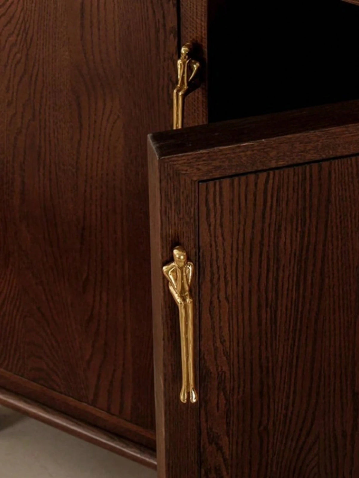 2 Pcs Modern Minimalist Wardrobe Door Cabinet Drawer Small Cabinet Creative Long Handle