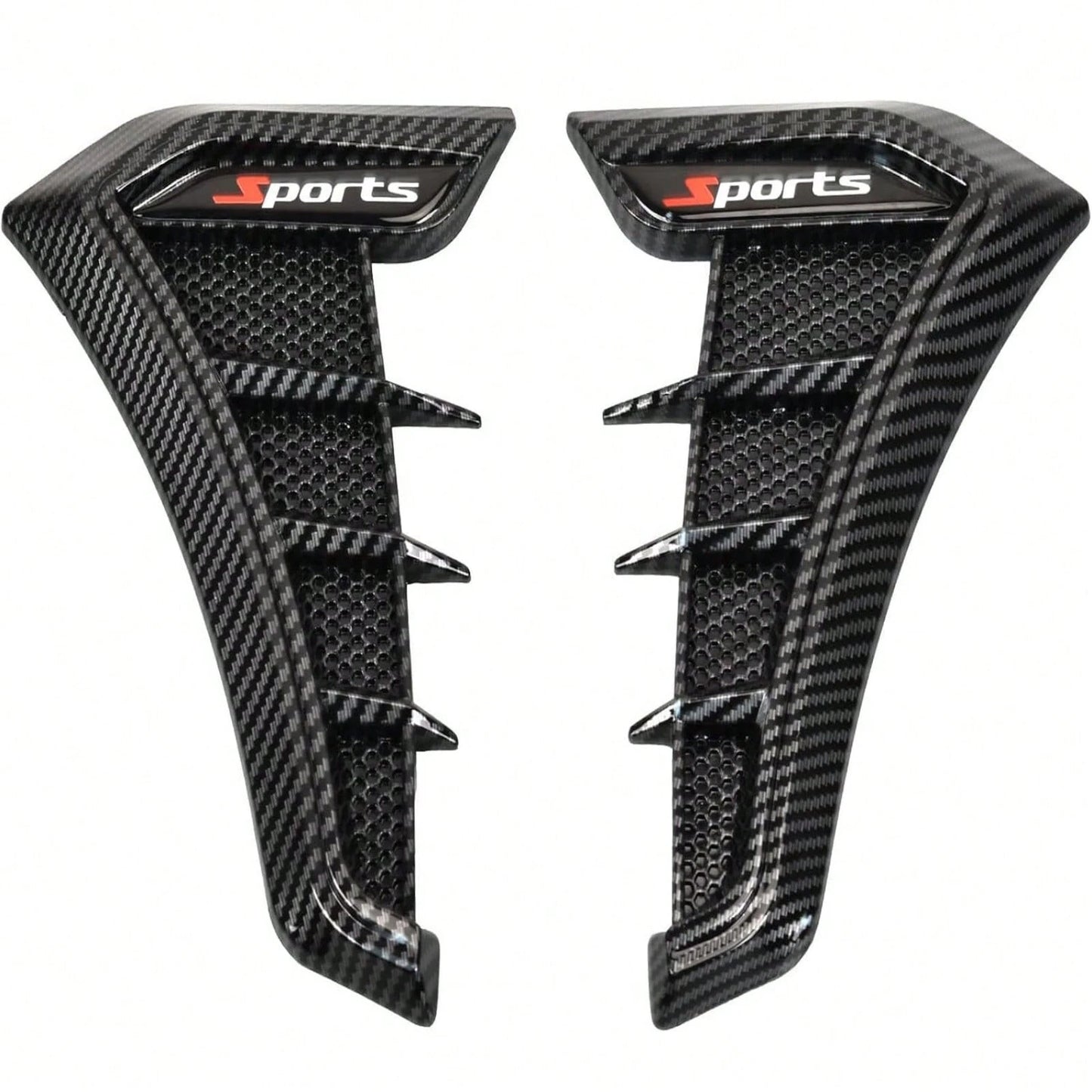 2-Piece Shark Gill Wing Mudguard And Side Air Intake Mudguard, Perfectly Compatible With All Car Models, Making Driving Safer!