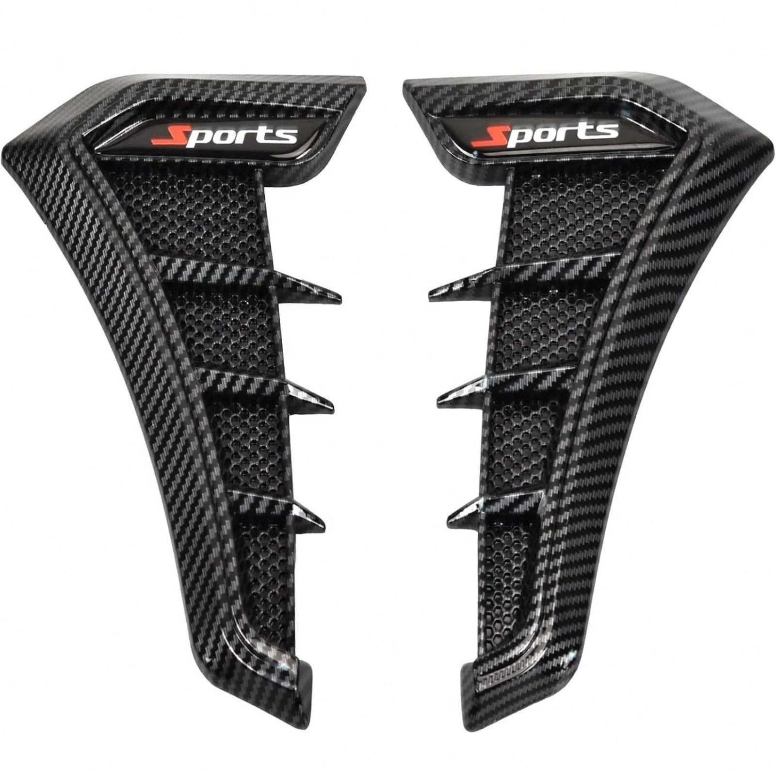 2-Piece Shark Gill Wing Mudguard And Side Air Intake Mudguard, Perfectly Compatible With All Car Models, Making Driving Safer!