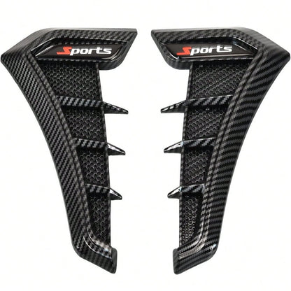 2-Piece Shark Gill Wing Mudguard And Side Air Intake Mudguard, Perfectly Compatible With All Car Models, Making Driving Safer!