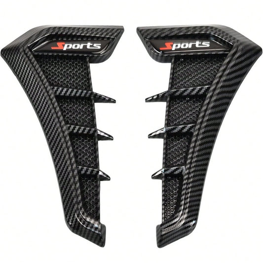 2-Piece Shark Gill Wing Mudguard And Side Air Intake Mudguard, Perfectly Compatible With All Car Models, Making Driving Safer!