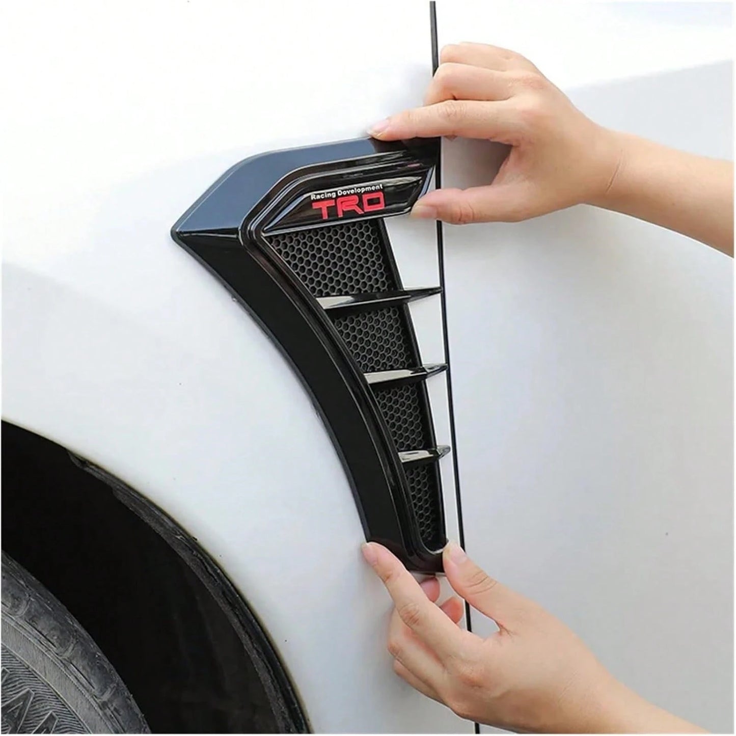 2-Piece Shark Gill Wing Mudguard And Side Air Intake Mudguard, Perfectly Compatible With All Car Models, Making Driving Safer!