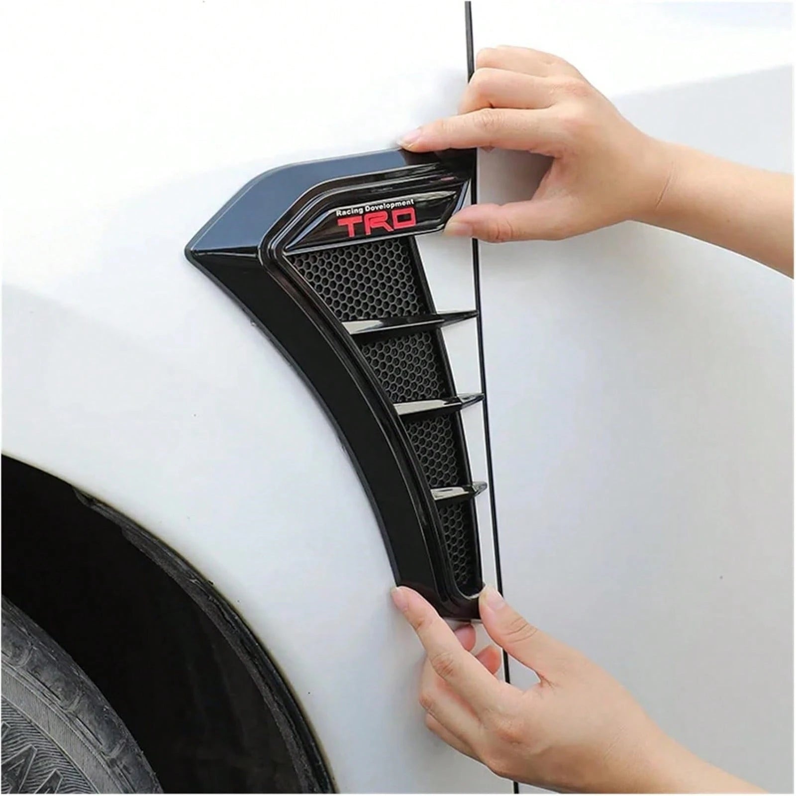 2-Piece Shark Gill Wing Mudguard And Side Air Intake Mudguard, Perfectly Compatible With All Car Models, Making Driving Safer!