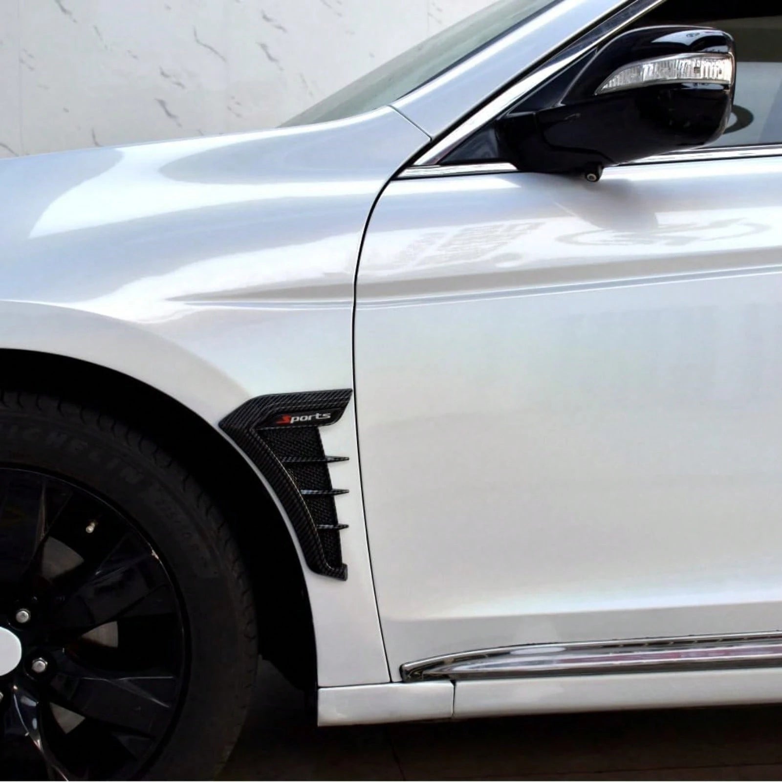 2-Piece Shark Gill Wing Mudguard And Side Air Intake Mudguard, Perfectly Compatible With All Car Models, Making Driving Safer!