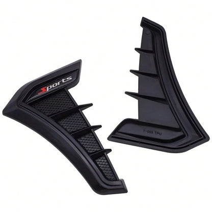 2-Piece Shark Gill Wing Mudguard And Side Air Intake Mudguard, Perfectly Compatible With All Car Models, Making Driving Safer!