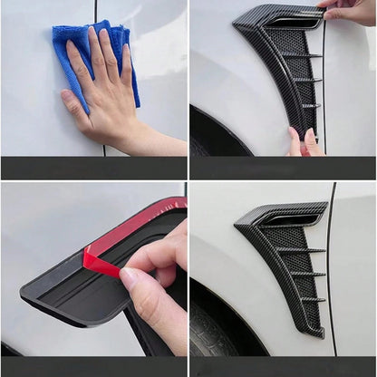 2-Piece Shark Gill Wing Mudguard And Side Air Intake Mudguard, Perfectly Compatible With All Car Models, Making Driving Safer!