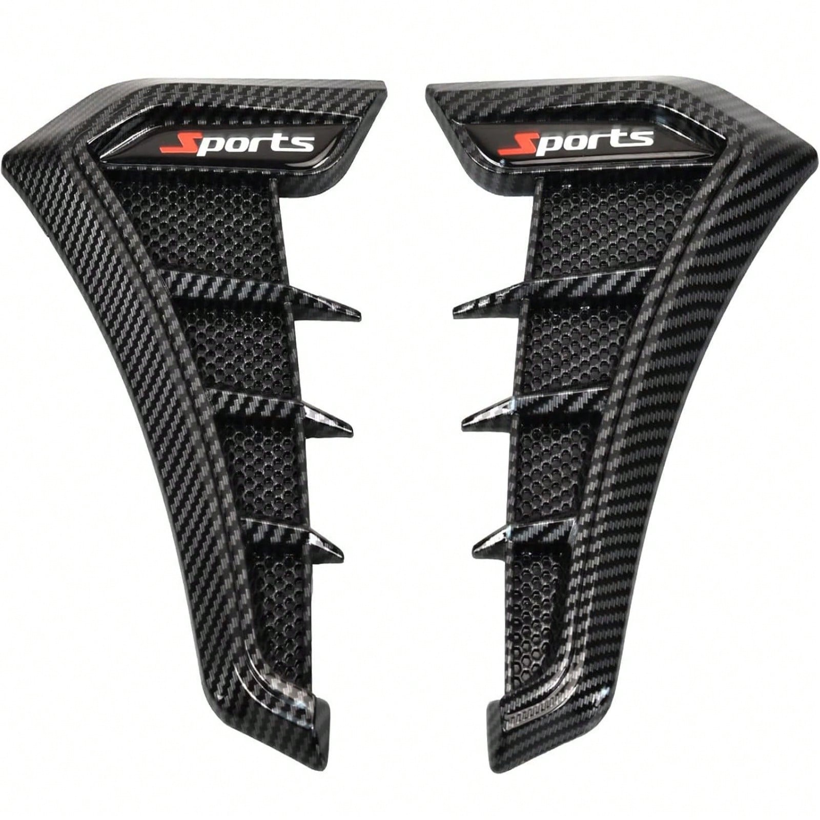 2-Piece Shark Gill Wing Mudguard And Side Air Intake Mudguard, Perfectly Compatible With All Car Models, Making Driving Safer!