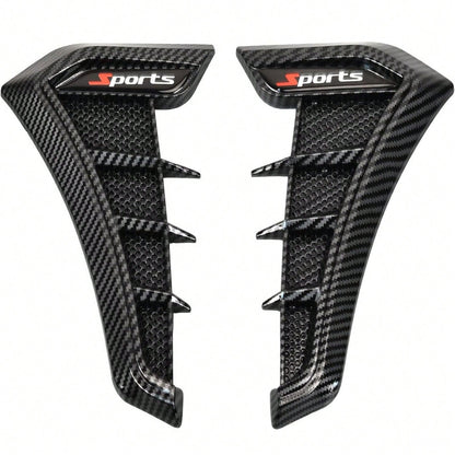 2-Piece Shark Gill Wing Mudguard And Side Air Intake Mudguard, Perfectly Compatible With All Car Models, Making Driving Safer!
