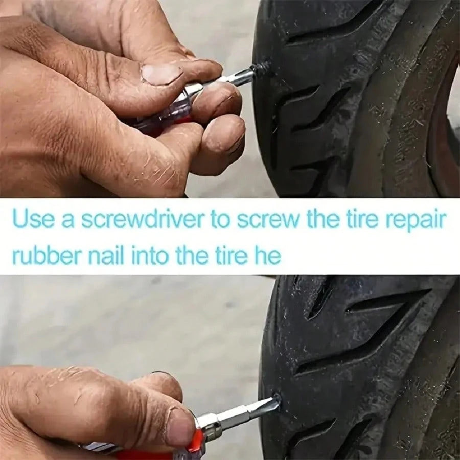 20/30/50pcs Of 6mm/8mm Rubber Plugs For Tire Repair, Self-Tapping Rubber Screws For Car And Motorcycle Tire Punctures. Quick Tire Repair, Emergency Tire Repair