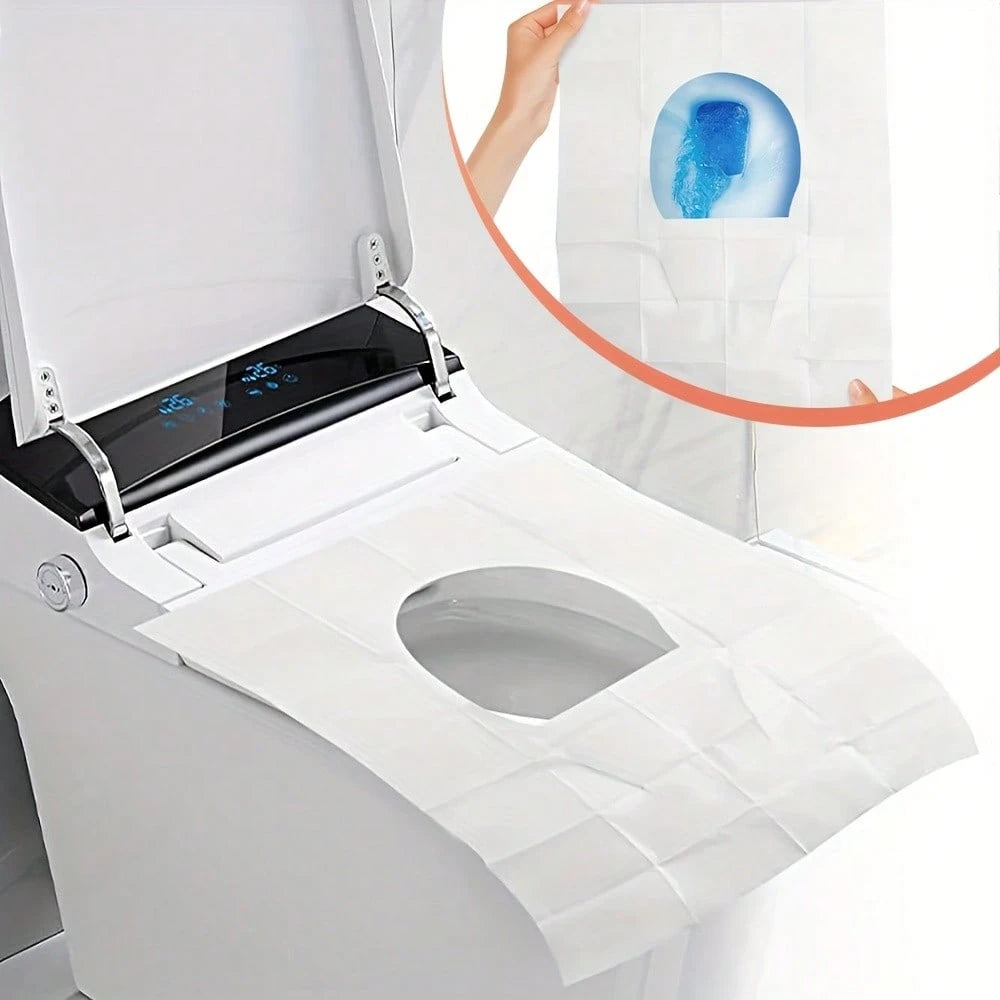20/50/100pcs Disposable Toilet Seat Covers- Suitable For Hotels, Airplanes And Outdoor Camping, Individually Packaged, Soft & Hygienic, Fit Most Toilet Shapes, Essential For Public Restrooms, Portabl