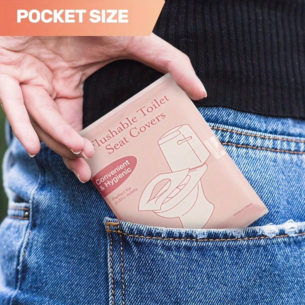 20/50/100pcs Disposable Toilet Seat Covers- Suitable For Hotels, Airplanes And Outdoor Camping, Individually Packaged, Soft & Hygienic, Fit Most Toilet Shapes, Essential For Public Restrooms, Portabl