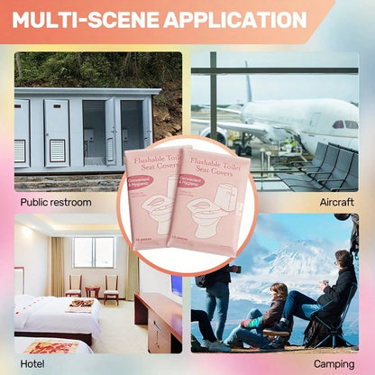 20/50/100pcs Disposable Toilet Seat Covers- Suitable For Hotels, Airplanes And Outdoor Camping, Individually Packaged, Soft & Hygienic, Fit Most Toilet Shapes, Essential For Public Restrooms, Portabl