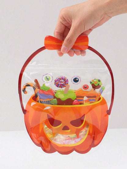 20 Halloween Handheld Gift Bags, Pumpkin Witch Cauldron Shaped Tote Bags, Party Small Gift Bags And Shopping Bags, Halloween Candy Bags, Happy Halloween Decorations, Sealed Candy And Cookie Bags, Tric