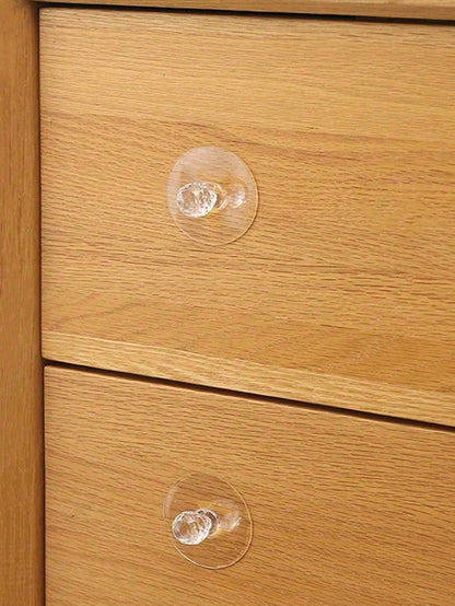 20 Transparent Crystal Cabinet Handles, No Drilling, Self-Adhesive Drawer Handles With Hooks, Furniture Door Decorative Hardware, Used For Jewelry Boxes, Self-Adhesive Cabinet Pull-Out Plastic Handles