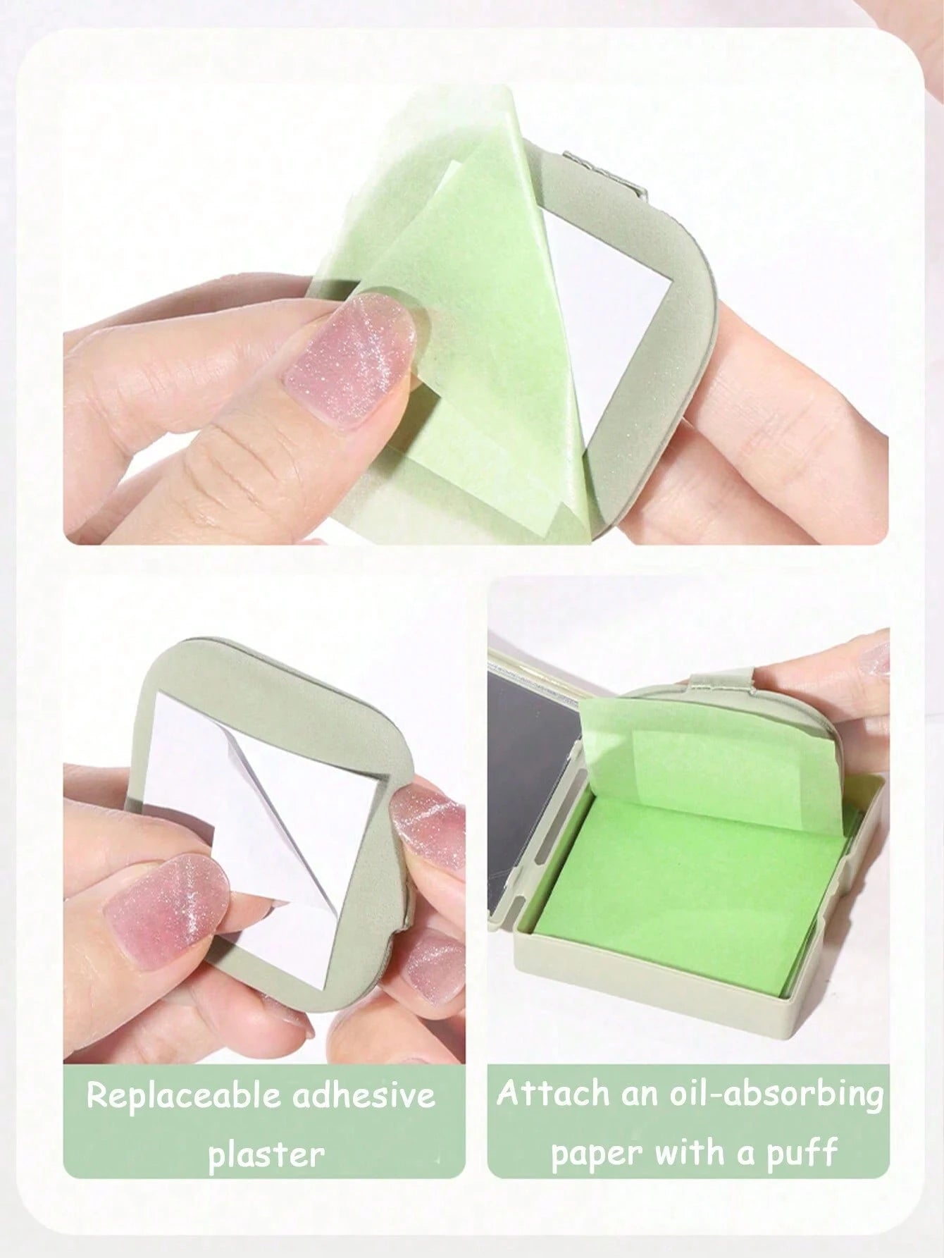 200/100pcs Oil Blotting Paper, Suitable For Printed Rose, Portable Mirror, Beauty Salon, SPA, HR Department, Beauty School, Facial Care, Beautician, Skincare