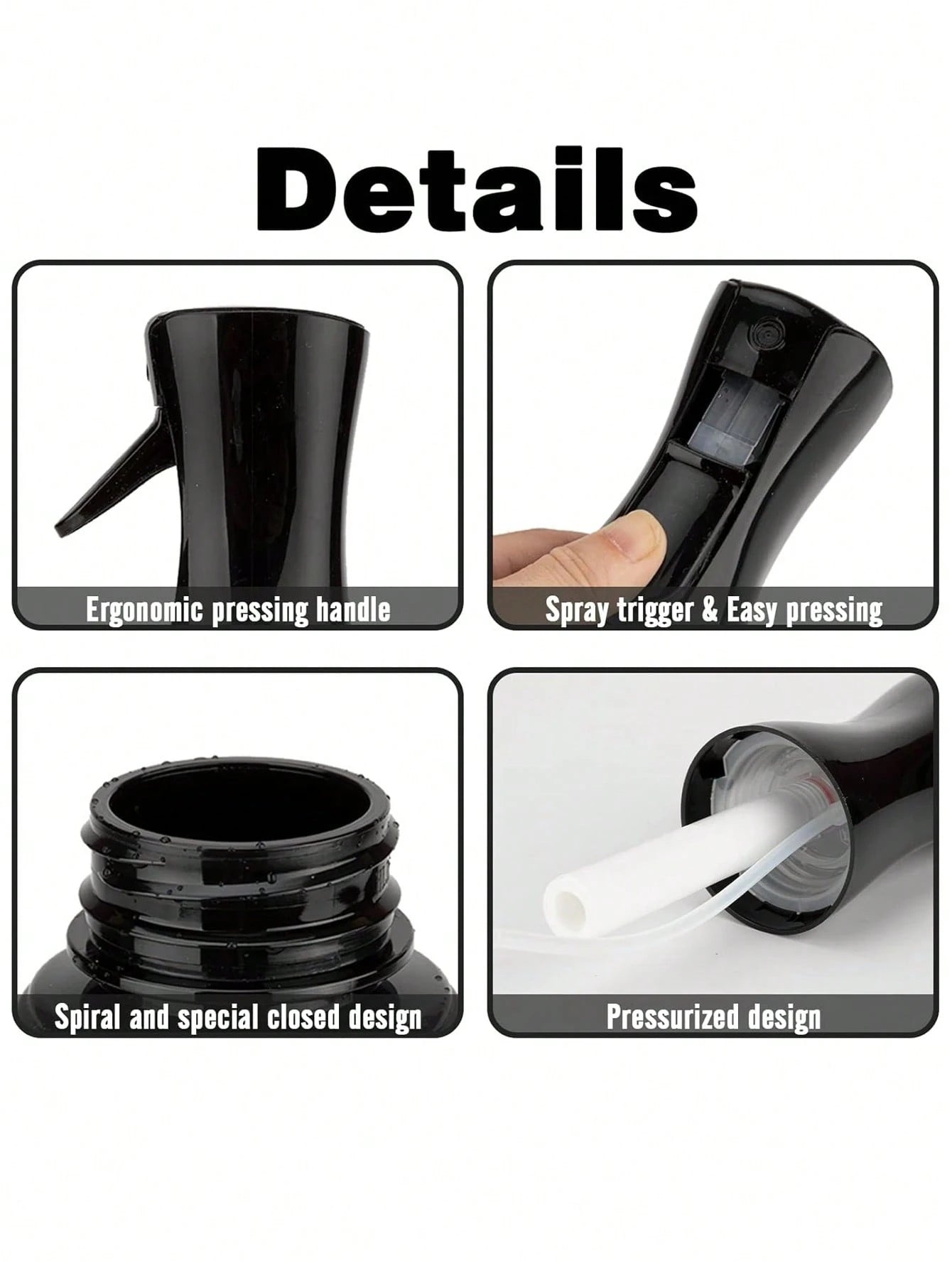 200ml/300ml/500ml Multi-Purpose Continuous Spray Bottle, High Pressure Sprayer, Ultra-Fine Mist, Makeup Spray Bottle, Garden Sprayer, Hair Spray Bottle, Refillable Fine Mist Sprayer, Suitable For Salo