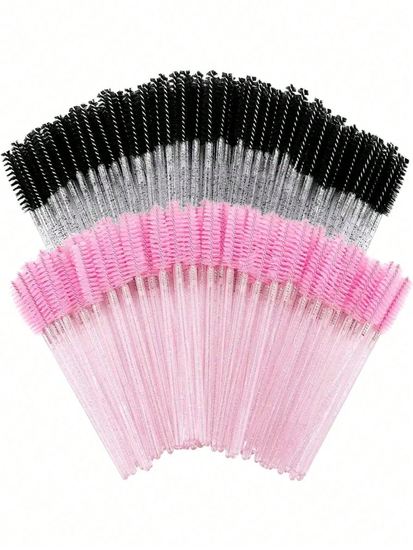 200pcs/100pcs/50pcs/10pcs Mascara Brushes, Eyelash Brushes, Eyelash Cleaning Brushes, Crystal Glossy Eyebrow Brushes, Eyelash Extension Makeup Tools
