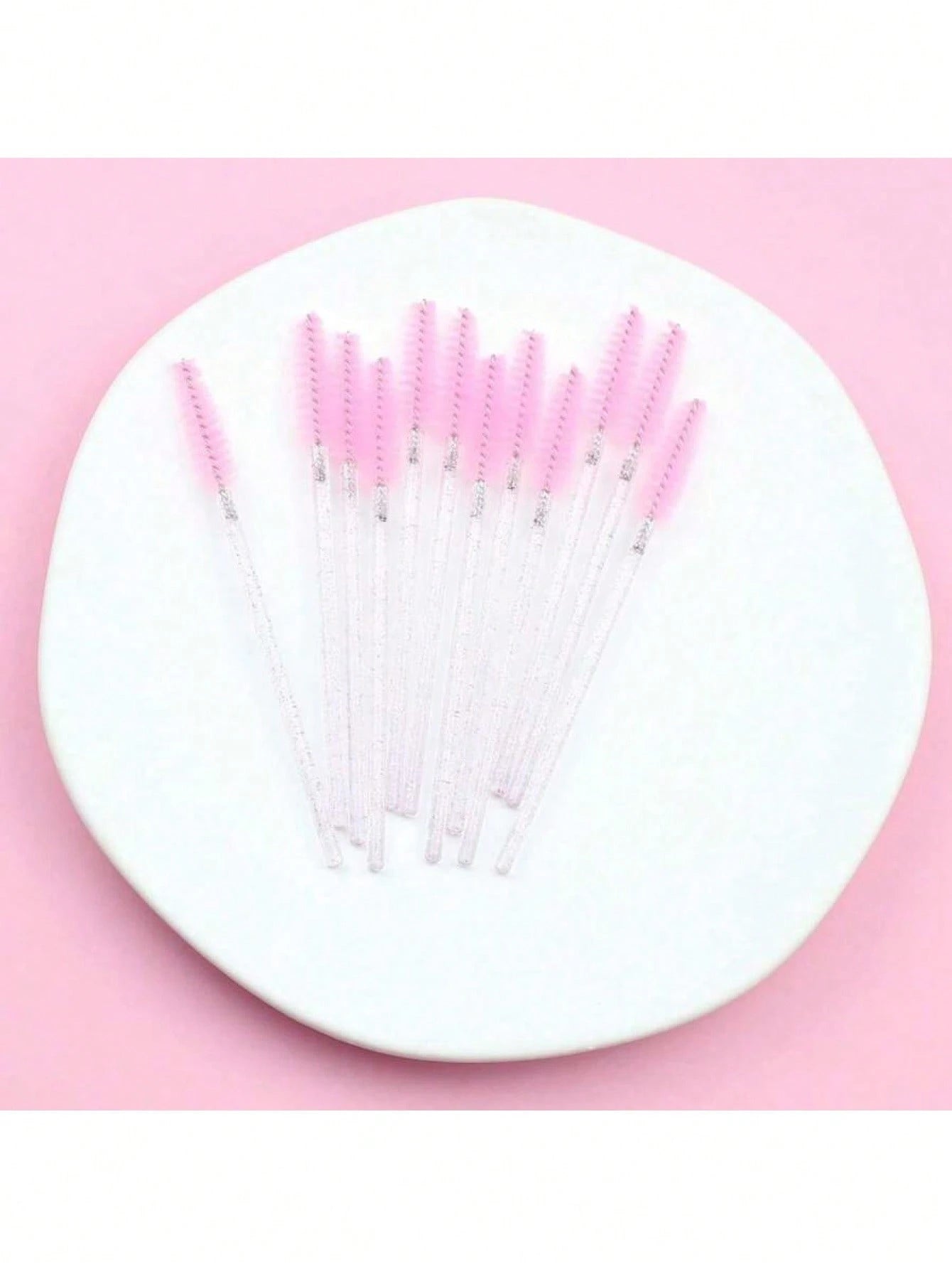 200pcs/100pcs/50pcs/10pcs Mascara Brushes, Eyelash Brushes, Eyelash Cleaning Brushes, Crystal Glossy Eyebrow Brushes, Eyelash Extension Makeup Tools