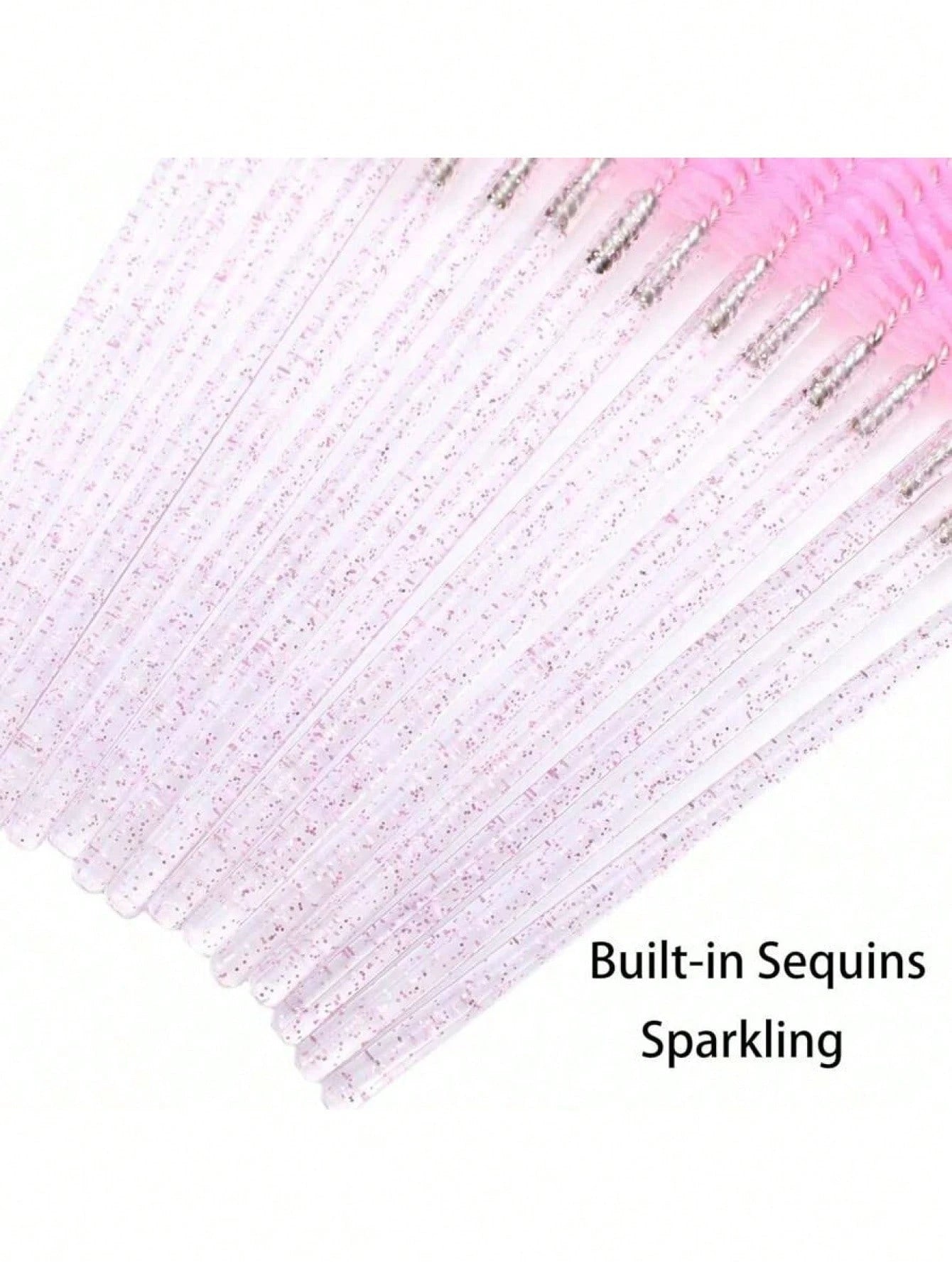 200pcs/100pcs/50pcs/10pcs Mascara Brushes, Eyelash Brushes, Eyelash Cleaning Brushes, Crystal Glossy Eyebrow Brushes, Eyelash Extension Makeup Tools
