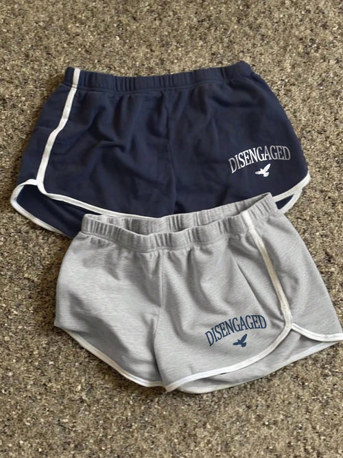 2025 Ladies Letter Print Element Casual Shorts, Suitable For Daily Outdoor Wear