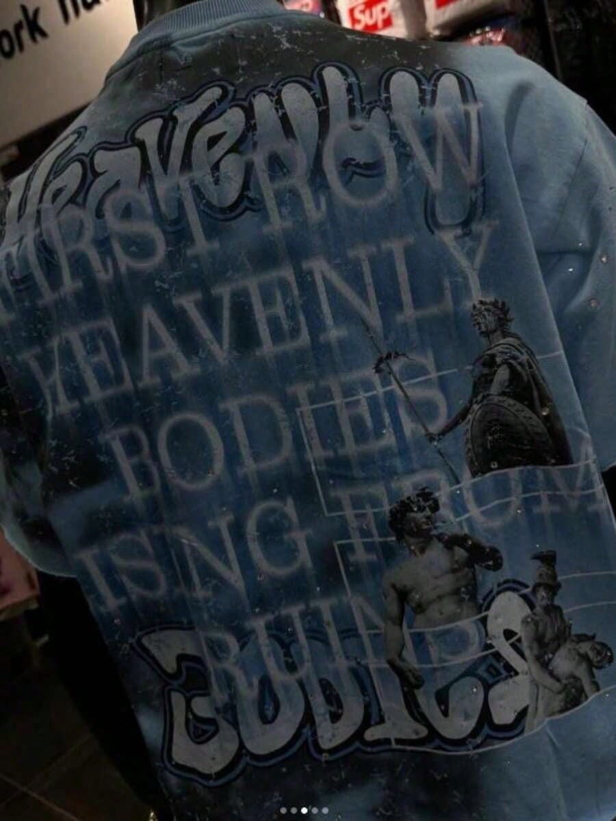 2026 New Cotton T-Shirt Short-Sleeved Full-Printed Couple Lapel Digital Spray Inner Style Pullover Top