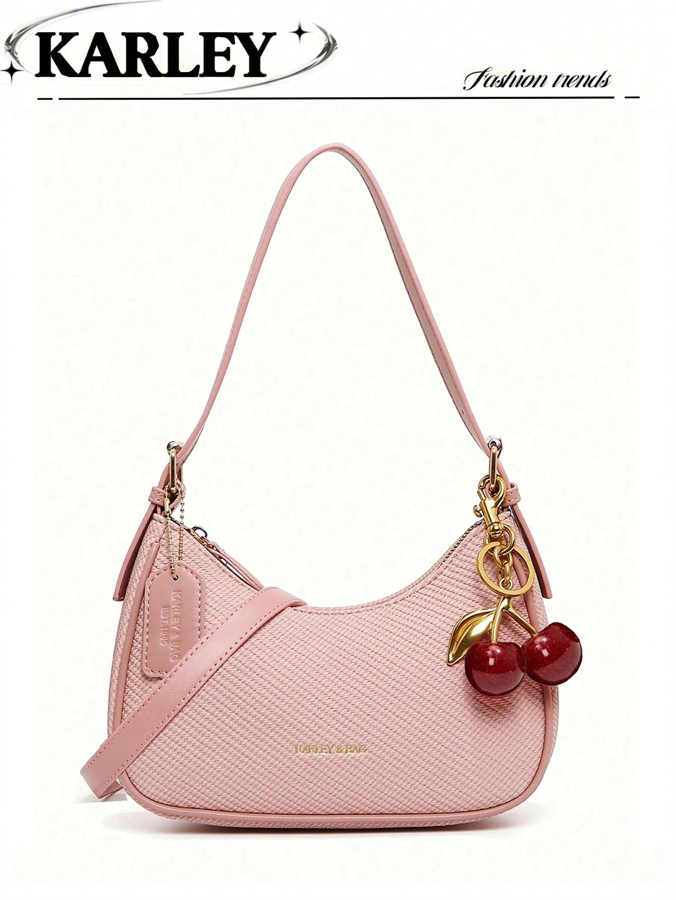 2026 New Fashion Classic Versatile Letter Decor Design Solid Color PU Material Shoulder Bag, Suitable For Shopping, Y2K Underarm Bag, Hot Girl Bag, Valentine's Day Gift
