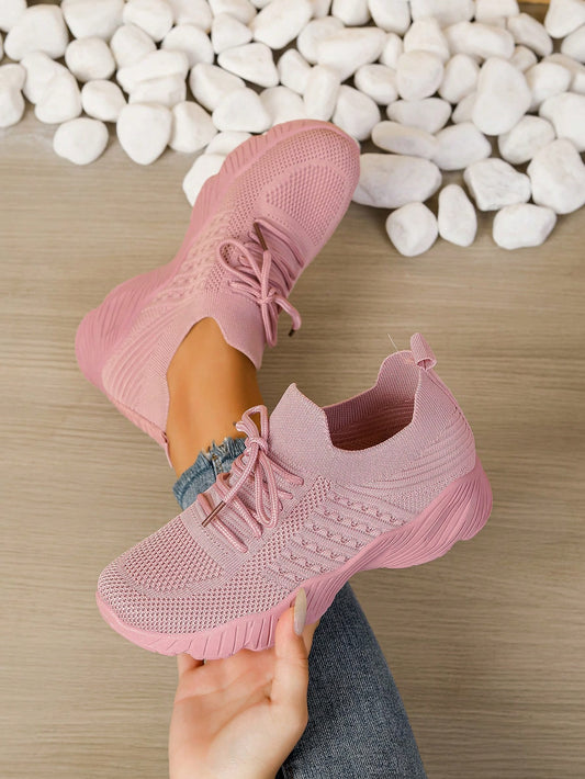 2026 New Style Women's Casual Sports Shoes Solid Color Lace-Up Slip-On Wear-Resistant Eva Insole Women's Tennis Shoes Indoor Exercise Outdoor Hiking Autumn And Winter Women's Shoes