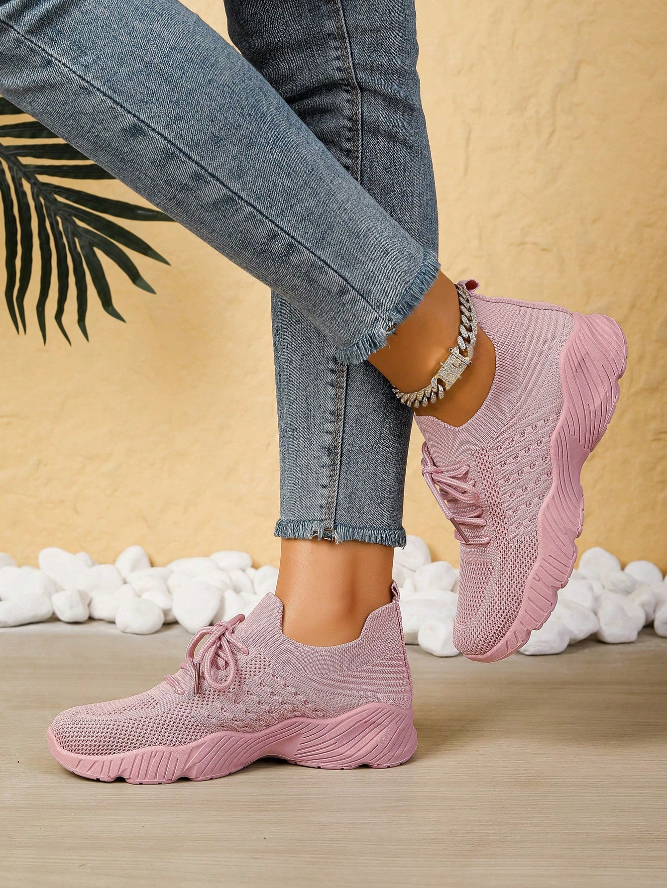 2026 New Style Women's Casual Sports Shoes Solid Color Lace-Up Slip-On Wear-Resistant Eva Insole Women's Tennis Shoes Indoor Exercise Outdoor Hiking Autumn And Winter Women's Shoes