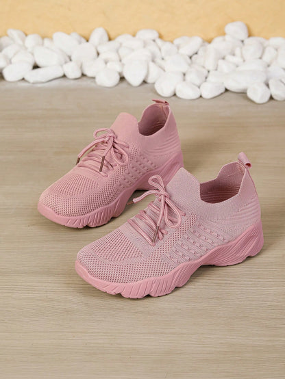 2026 New Style Women's Casual Sports Shoes Solid Color Lace-Up Slip-On Wear-Resistant Eva Insole Women's Tennis Shoes Indoor Exercise Outdoor Hiking Autumn And Winter Women's Shoes