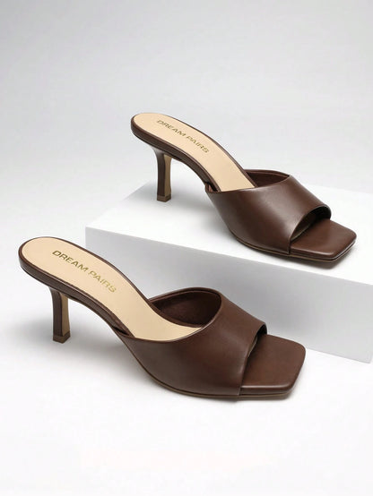 2026 New Summer Style Women Kitten Heel Mule Sandals, Casual Open Toe Slip-On Heeled Sandals For Daily, Dressy & Casual Occasions