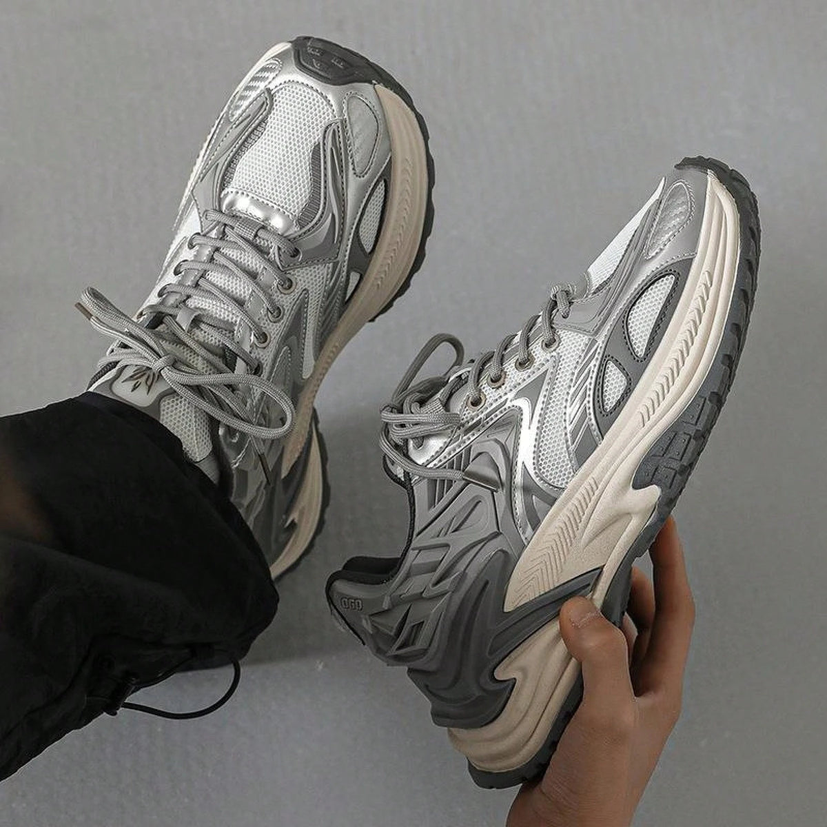 2026 New Thick-Soled Dad Shoes Men, Mesh Sports Shoes, Casual Mechanical-Style Men's Shoes, Sneakers Men