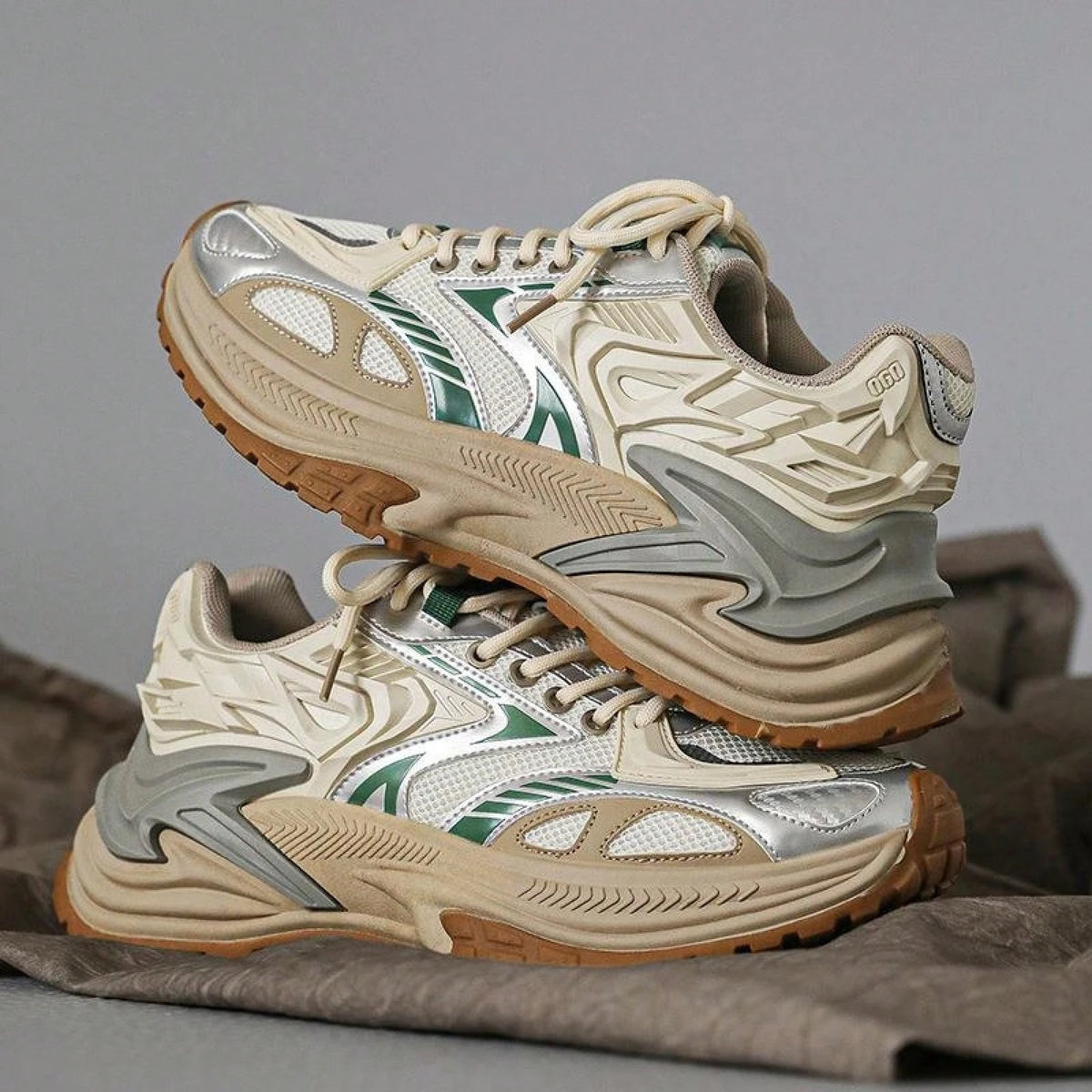 2026 New Thick-Soled Dad Shoes Men, Mesh Sports Shoes, Casual Mechanical-Style Men's Shoes, Sneakers Men