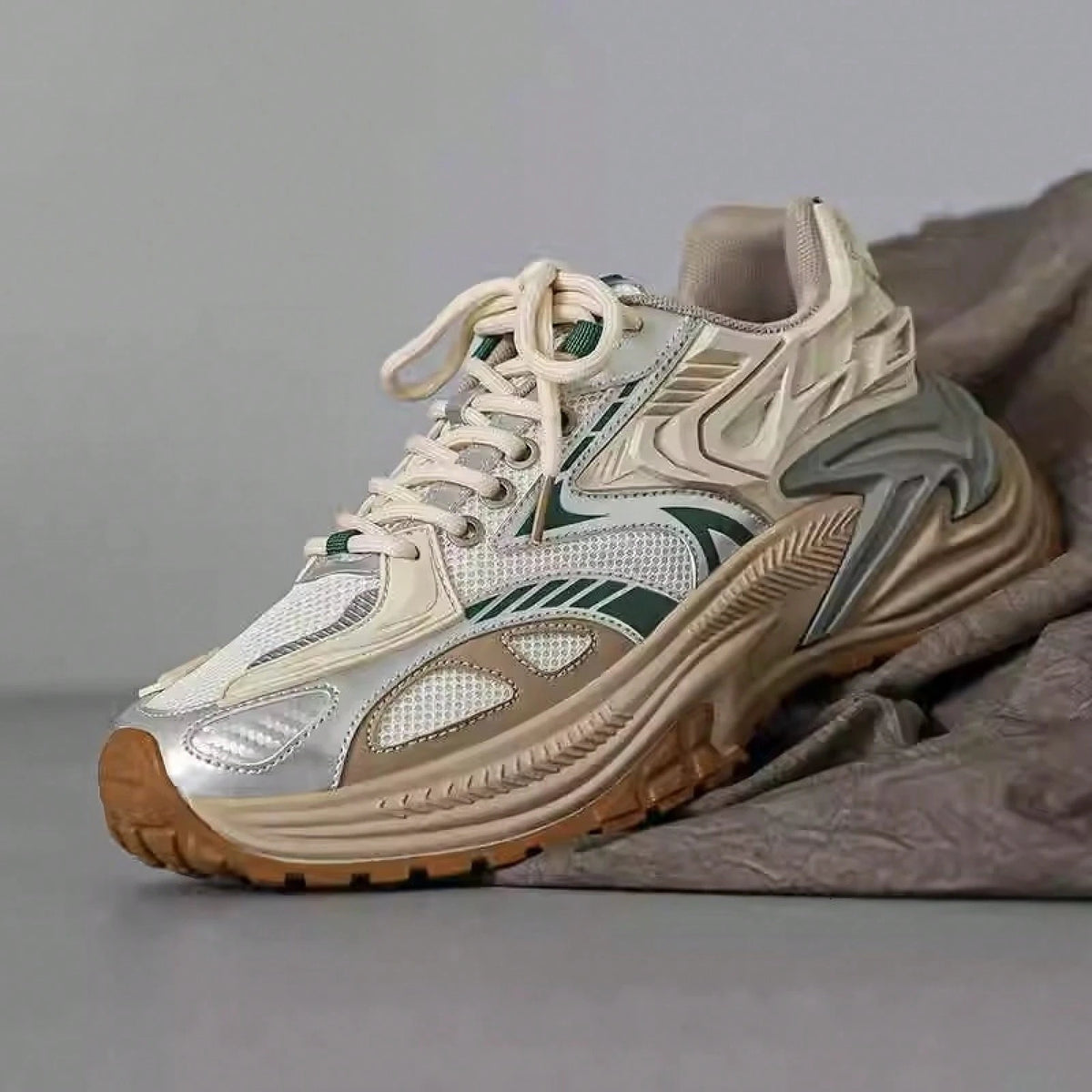 2026 New Thick-Soled Dad Shoes Men, Mesh Sports Shoes, Casual Mechanical-Style Men's Shoes, Sneakers Men