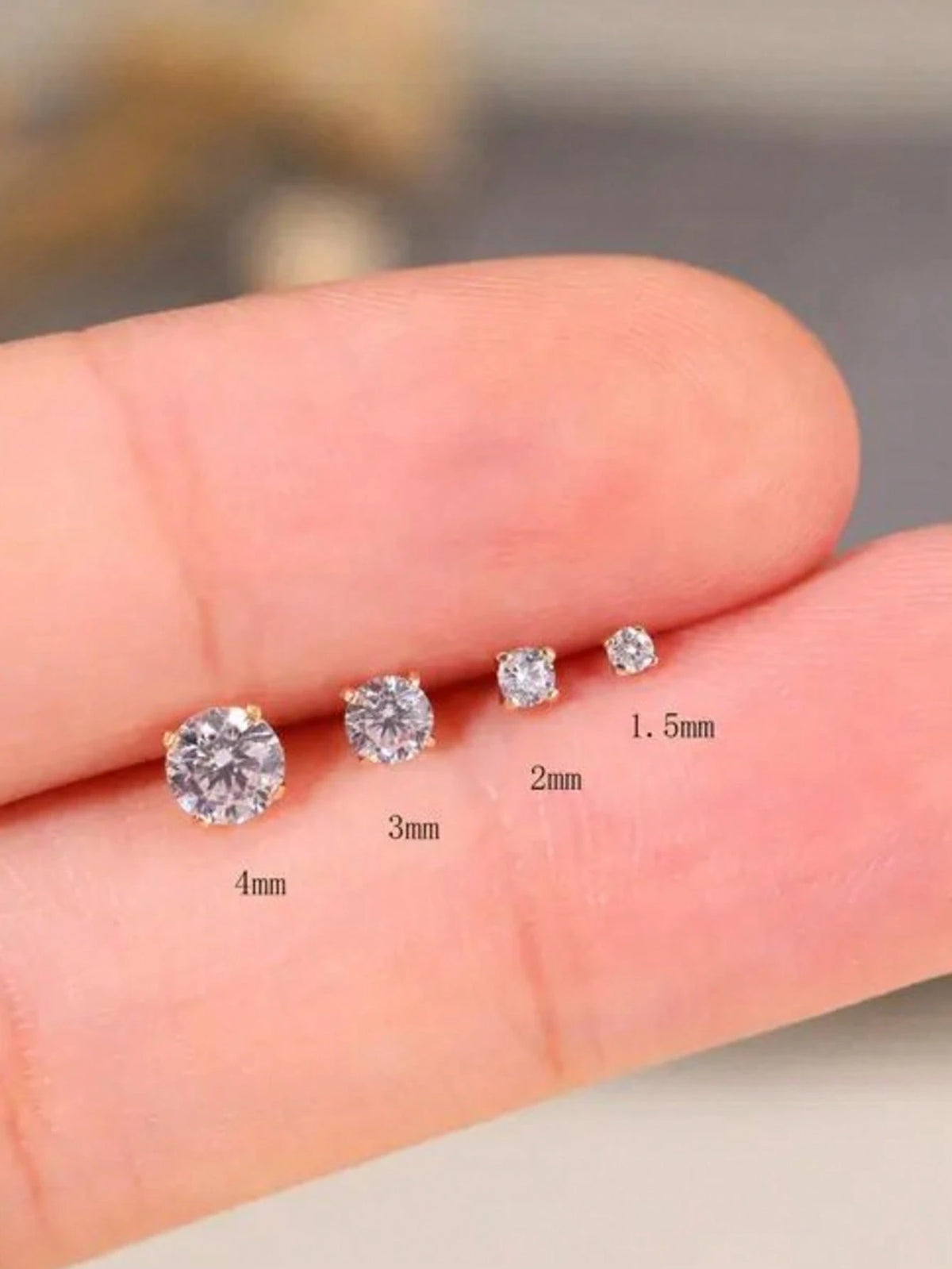 20PCS Golden Silvery Thin Nose Studs Set For Women Men 1.5mm-4mm Shiny CZ Nose Pins With L Shape, Straight, And Ball End – Nose Piercing Jewelry Case