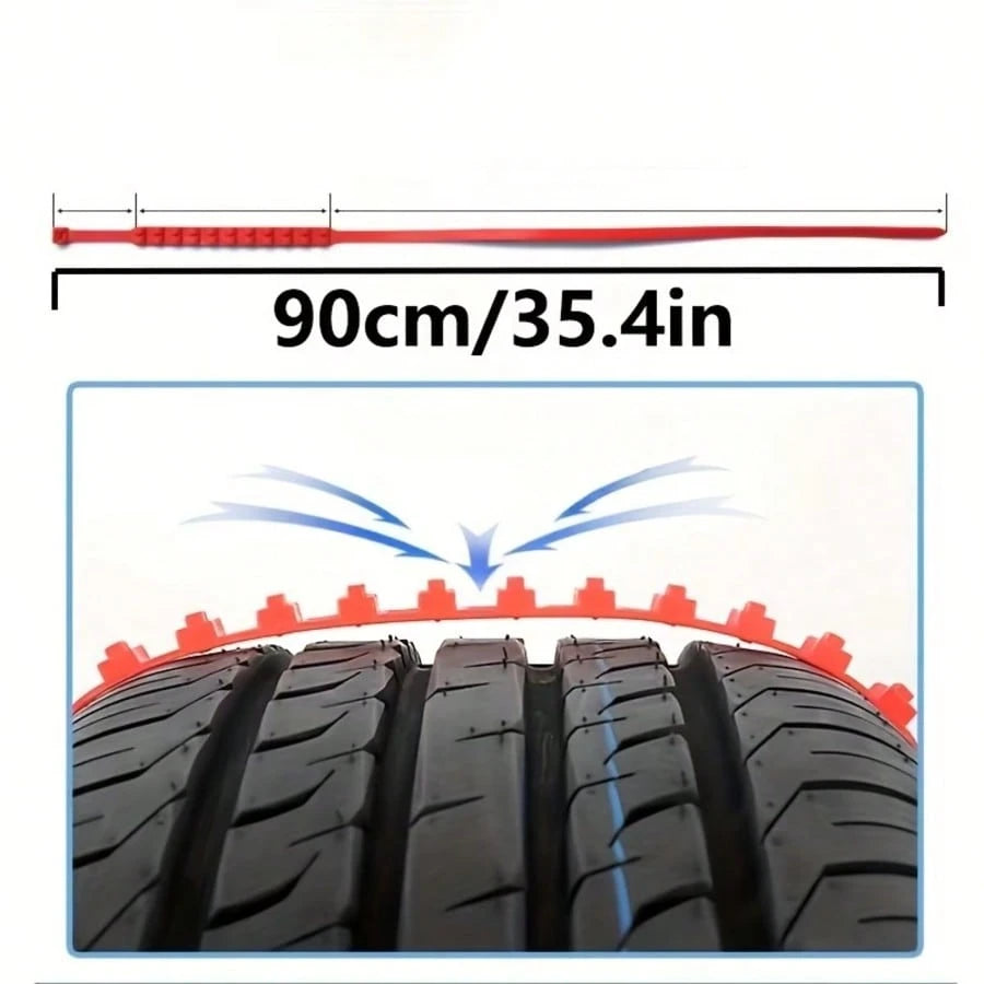 20pcs Of Car Emergency Anti-Slip Chains, Designed For Winter Driving To Prevent Slipping, Quick Installation Of Ice And Snow Chains, Suitable For Cars, Suvs, And Trucks, Ideal For Harsh Weather Condit