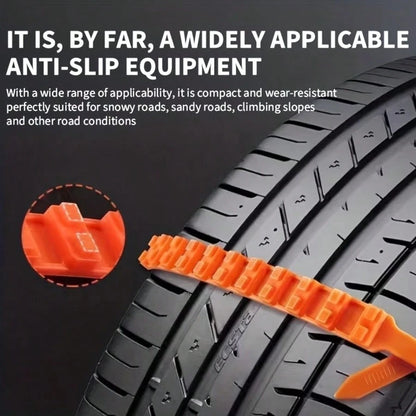 20pcs Of Car Emergency Anti-Slip Chains, Designed For Winter Driving To Prevent Slipping, Quick Installation Of Ice And Snow Chains, Suitable For Cars, Suvs, And Trucks, Ideal For Harsh Weather Condit