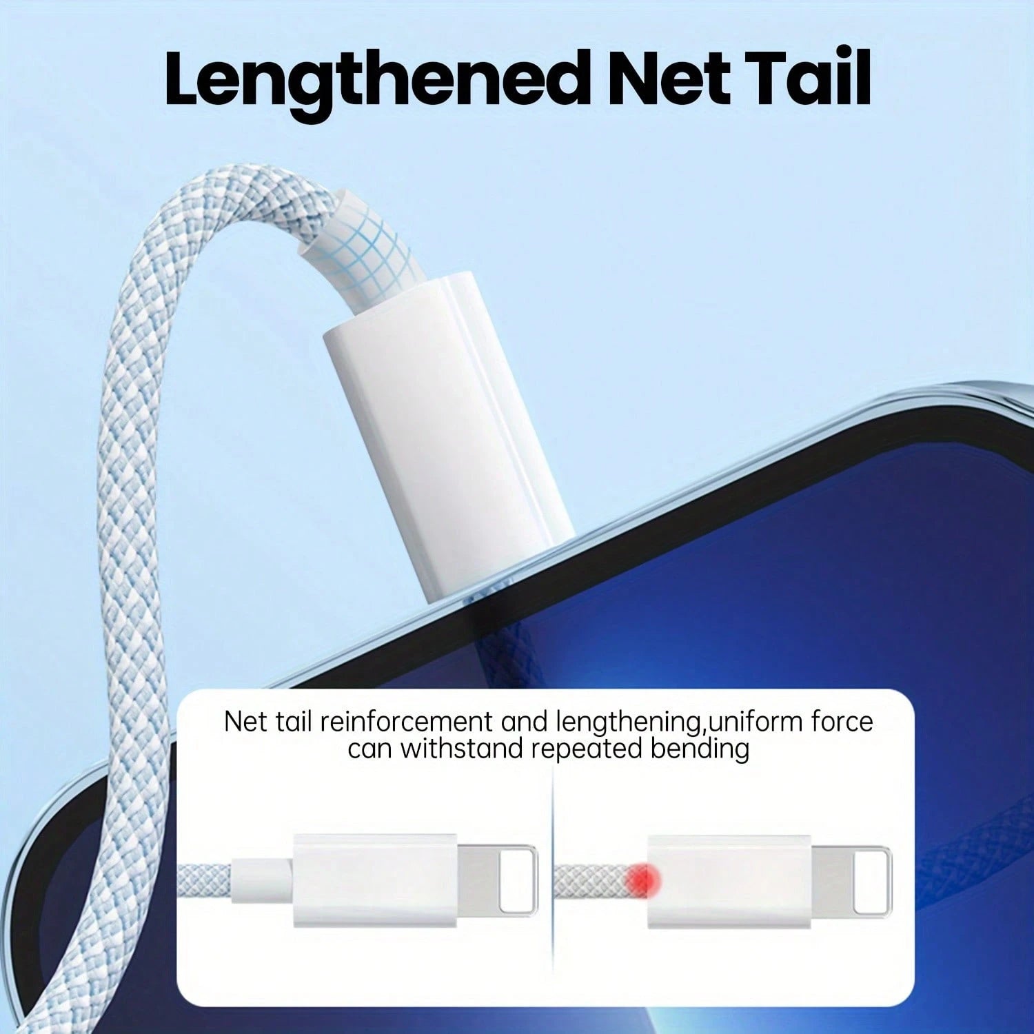 20W 3.3ft/6.6ft Type-C To Lightning Nylon Braided Data Cable, Compatible With IPhone 14/13/12/11 Pro Max/XR/XS/X/8/7/6 Plus/SE/, Fast Charging Cable, MFi Certified, Compatible With 14 Pro Max, 14 Pro